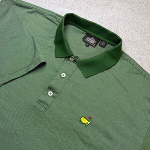 Clubhouse Collection XL Green Striped Polo Masters Style Italy‎ Golf Shirt